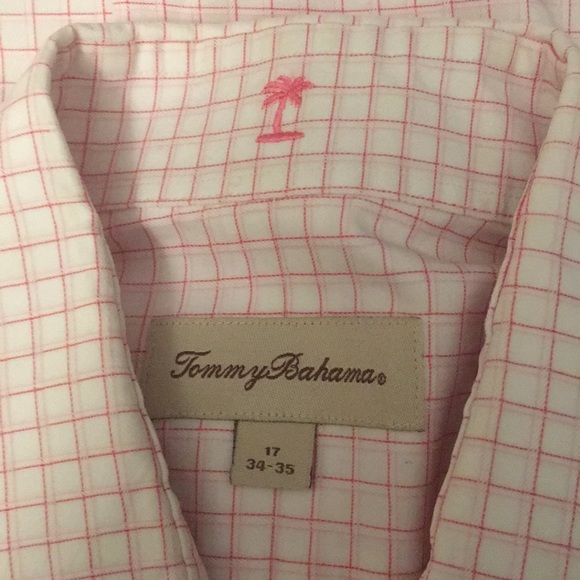 Tommy Bahama size 17 washable cotton shirt - Picture 3 of 7